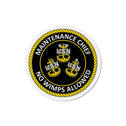 Maintenance Chief (U.S. Navy) Die-Cut Magnet-4" x 4"-The Sticker Space