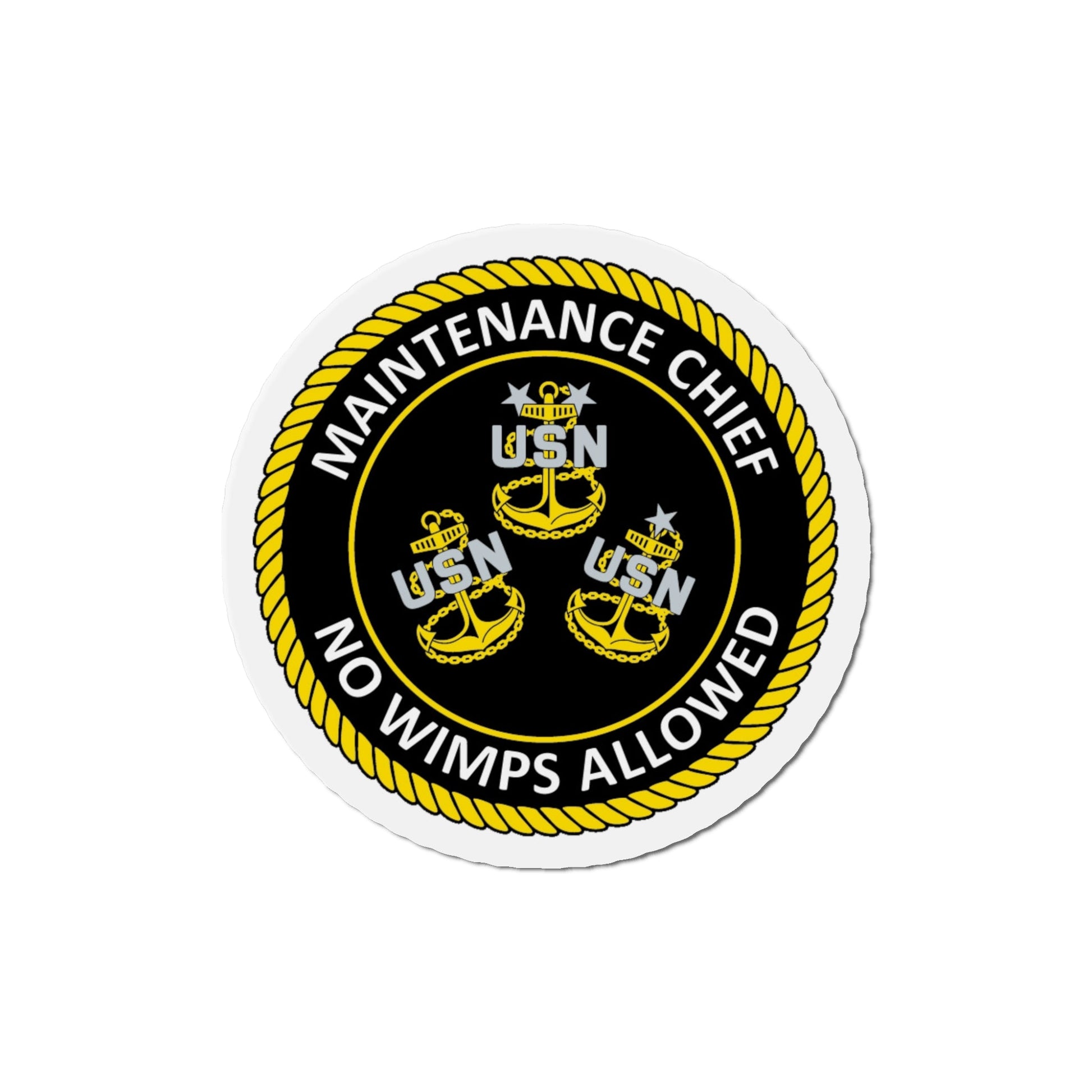 Maintenance Chief (U.S. Navy) Die-Cut Magnet-5" x 5"-The Sticker Space