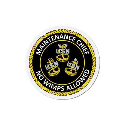 Maintenance Chief (U.S. Navy) Die-Cut Magnet-5" x 5"-The Sticker Space