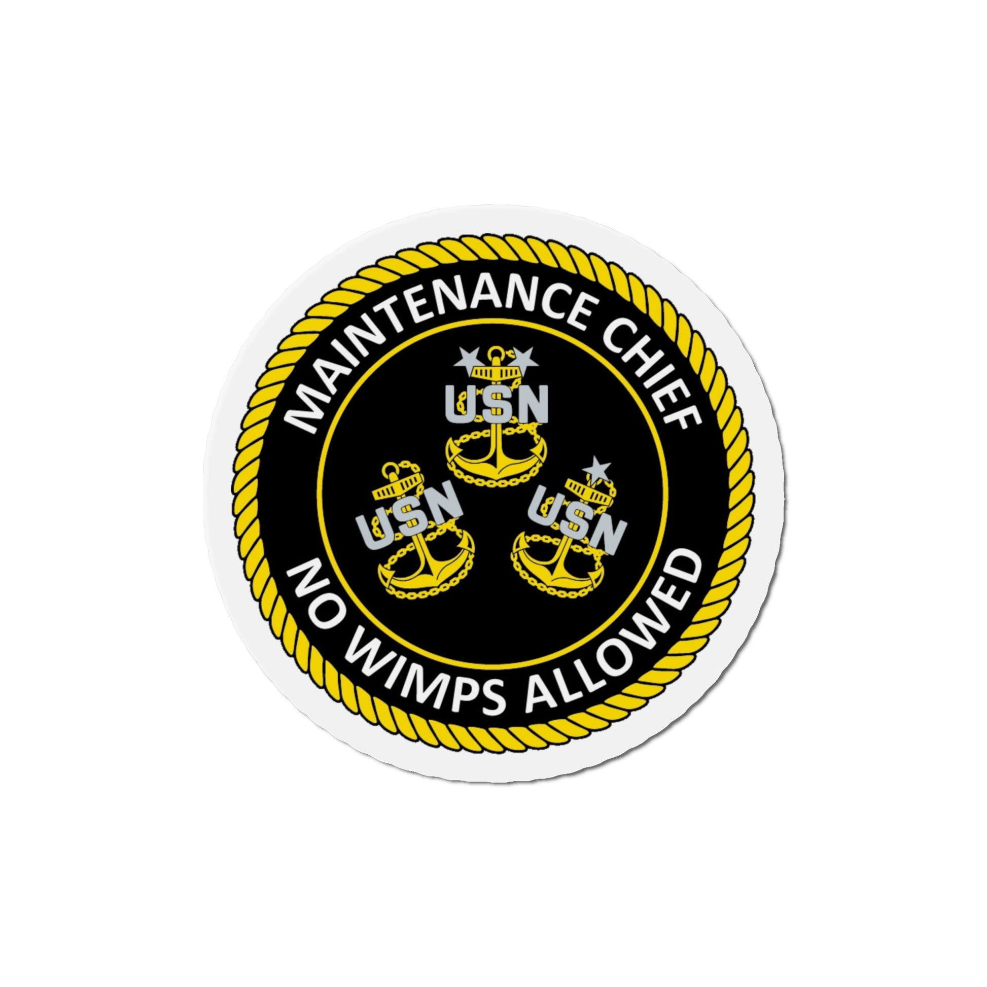 Maintenance Chief (U.S. Navy) Die-Cut Magnet-6 × 6"-The Sticker Space