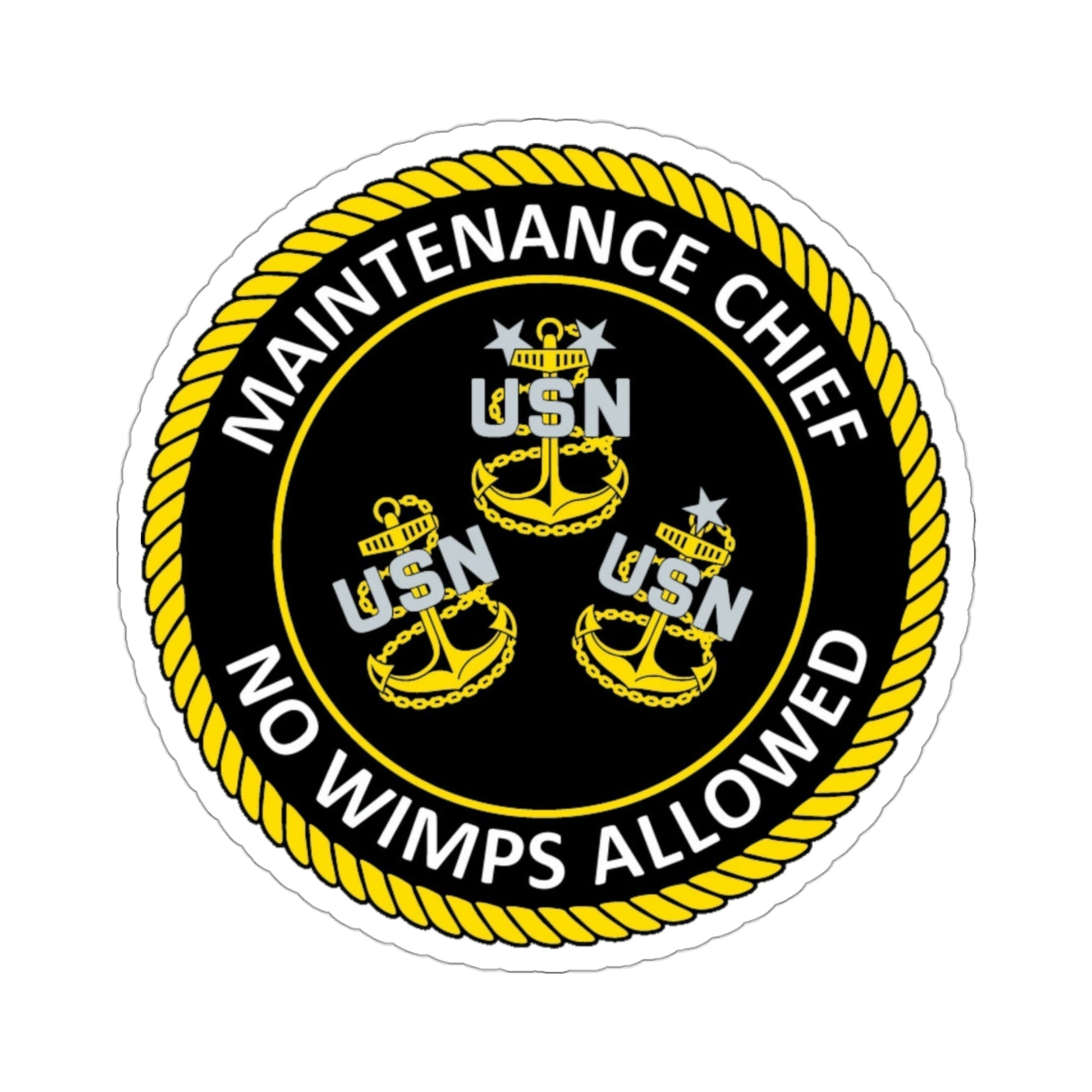 Maintenance Chief (U.S. Navy) STICKER Vinyl Die-Cut Decal-3 Inch-The Sticker Space