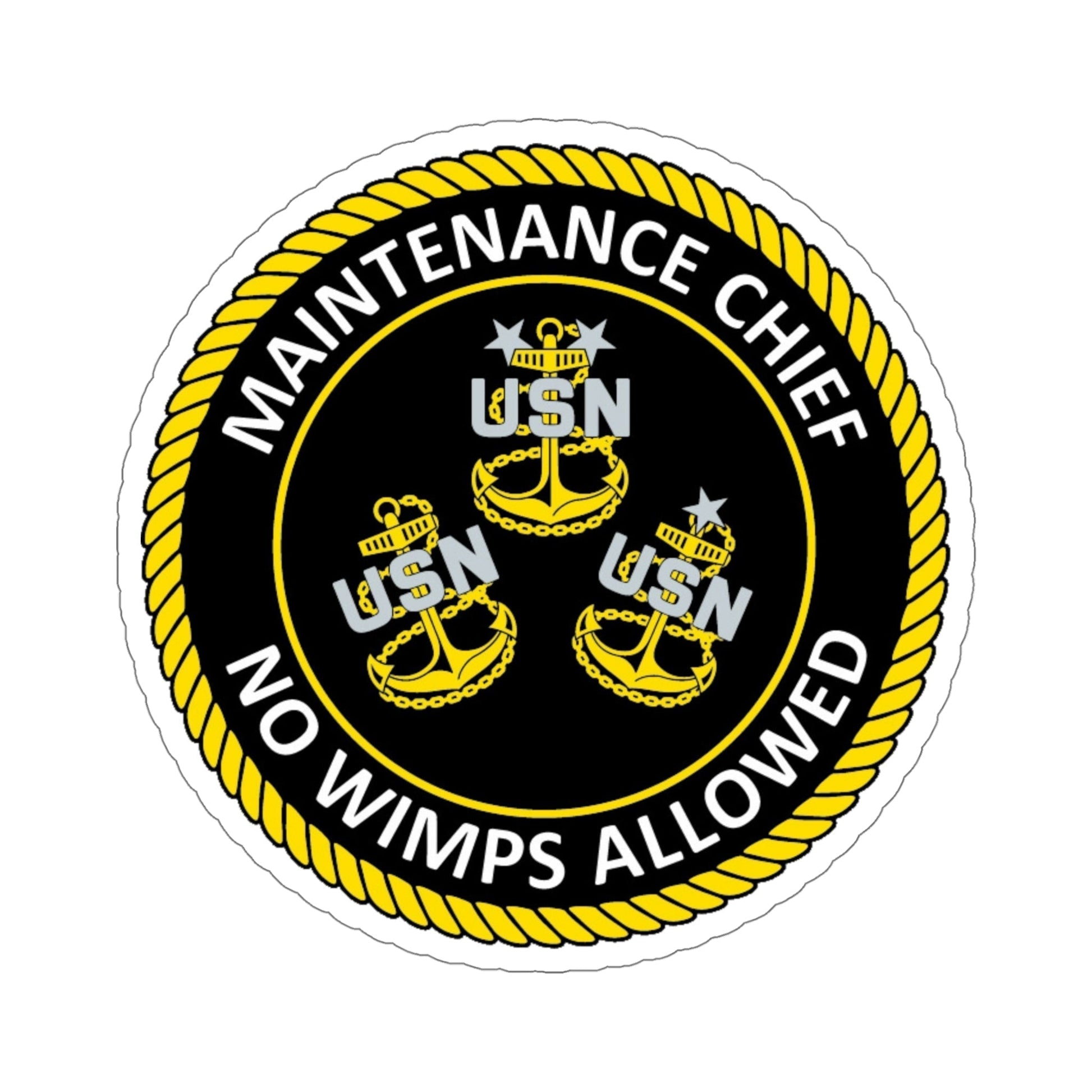 Maintenance Chief (U.S. Navy) STICKER Vinyl Die-Cut Decal-5 Inch-The Sticker Space