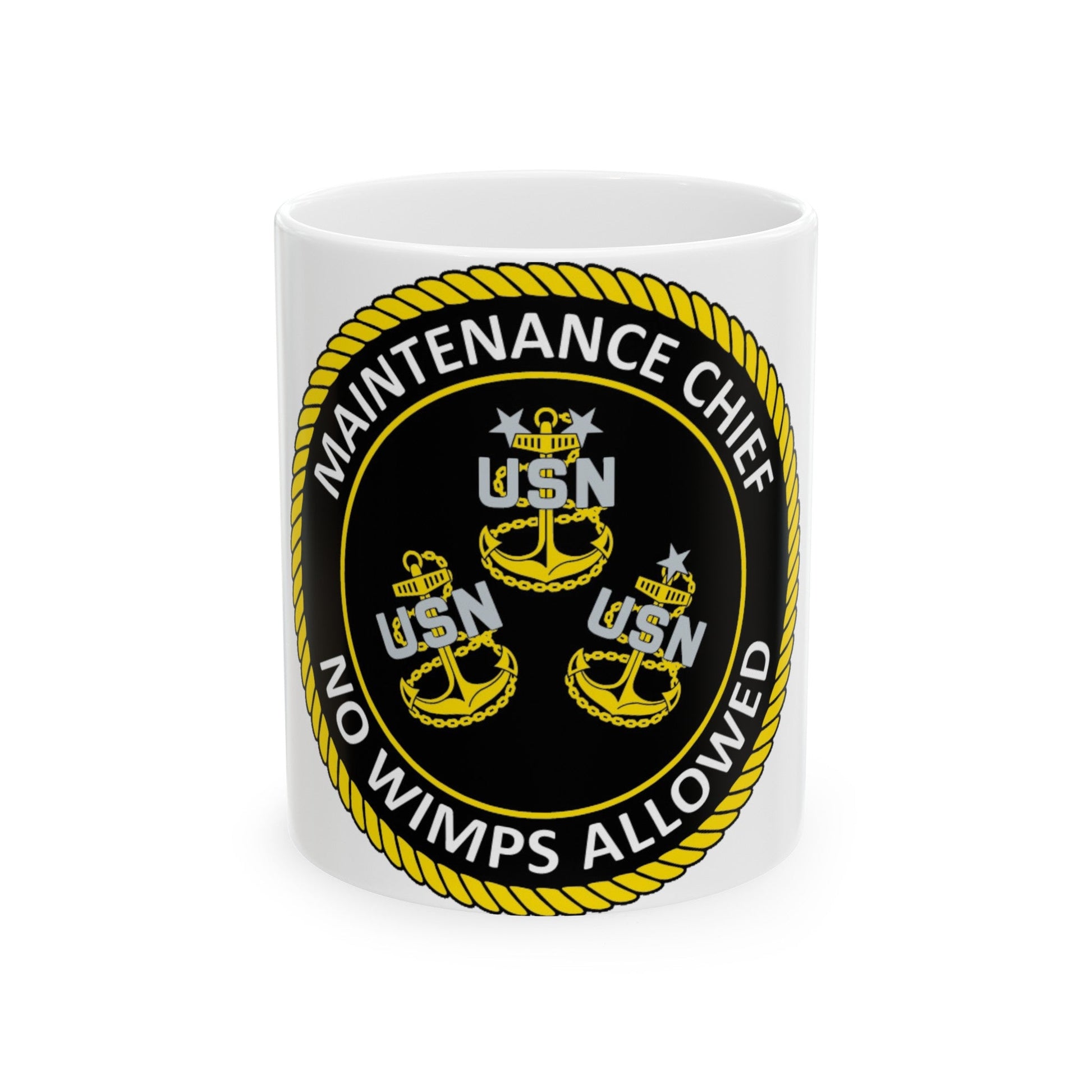 Maintenance Chief (U.S. Navy) White Coffee Mug-11oz-The Sticker Space