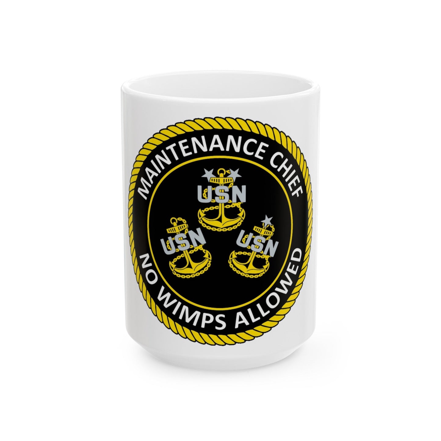 Maintenance Chief (U.S. Navy) White Coffee Mug-15oz-The Sticker Space