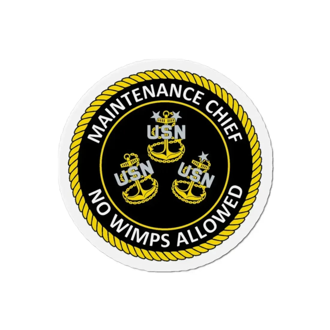 Maintenance Chief (U.S. Navy) Refrigerator Magnet 2 Inch - The Sticker Space