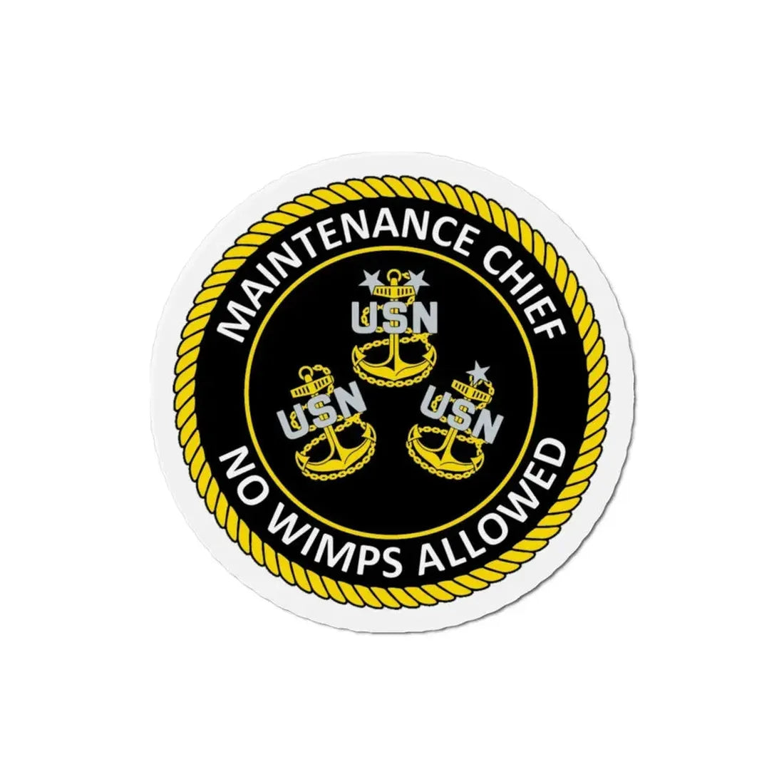 Maintenance Chief (U.S. Navy) Refrigerator Magnet 3 Inch - The Sticker Space