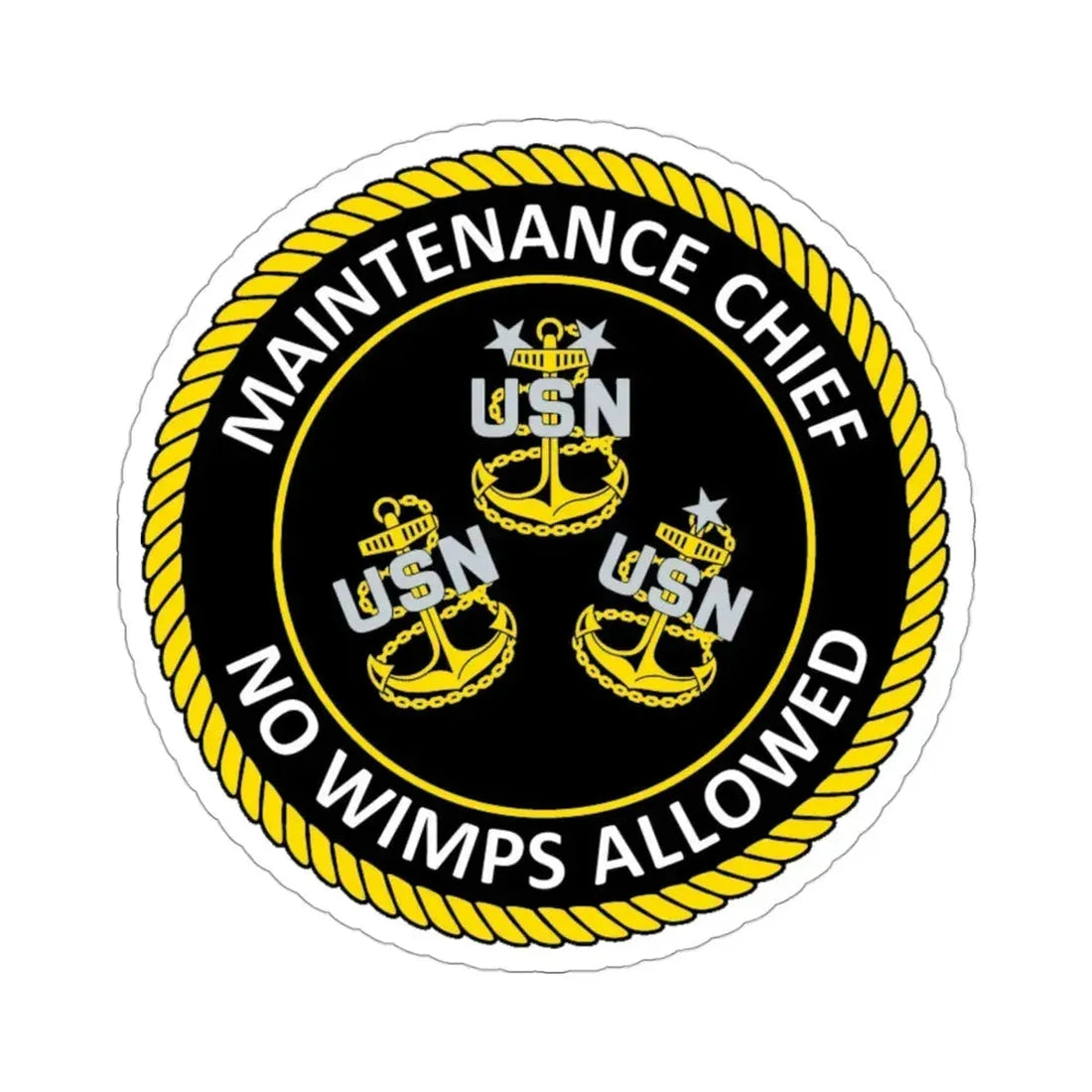 Maintenance Chief (U.S. Navy) STICKER Vinyl Die-Cut Decal 3 Inch - The Sticker Space