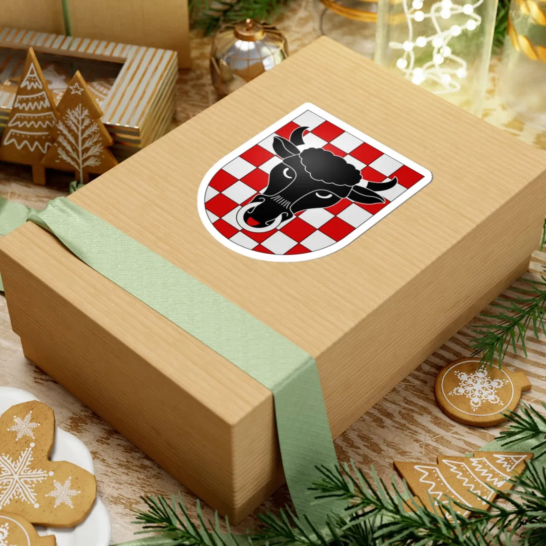 Mairengo-coat of arms (Switzerland) (Coat of Arms) STICKER Vinyl Kiss-Cut Decal - The Sticker Space