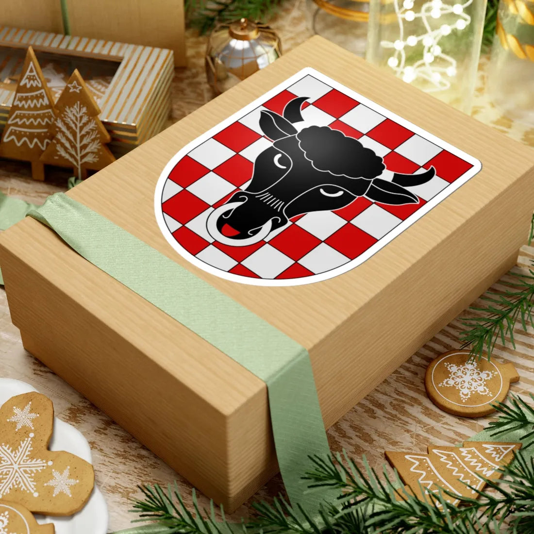 Mairengo-coat of arms (Switzerland) (Coat of Arms) STICKER Vinyl Kiss-Cut Decal - The Sticker Space