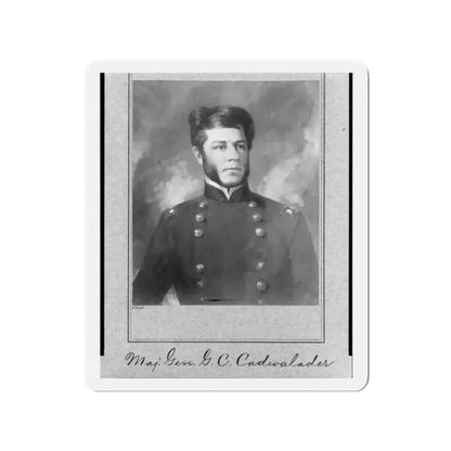 Maj. Gen. G.B. Cadwalader, Half-Length Portrait, Facing Right (U.S. Civil War) Refrigerator Magnet 2 Inch Die-Cut - The Sticker Space