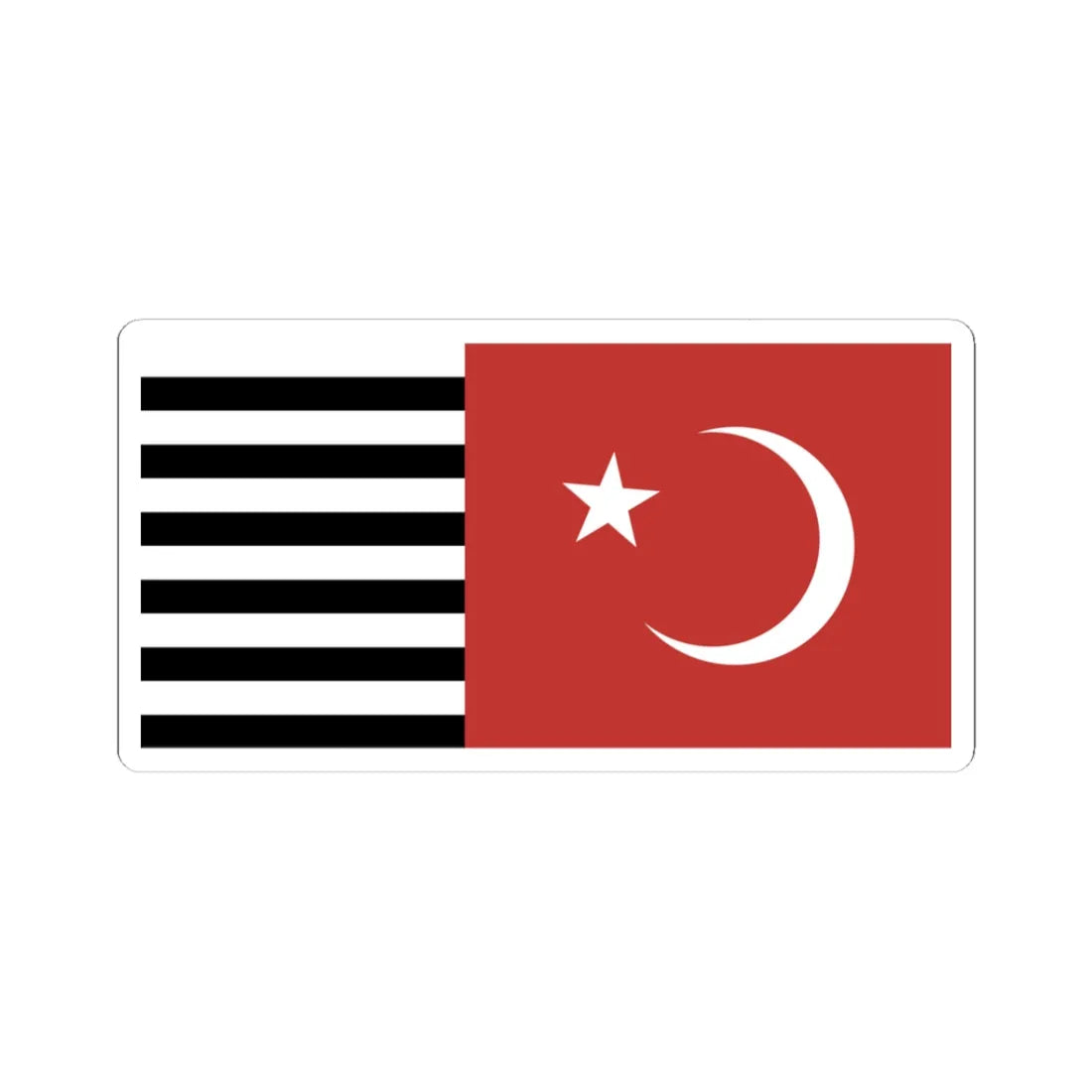 Majlis-e-Ahrar-ul-Islam Flag (Pakistan) STICKER Vinyl Kiss-Cut Decal 3 Inch White - The Sticker Space