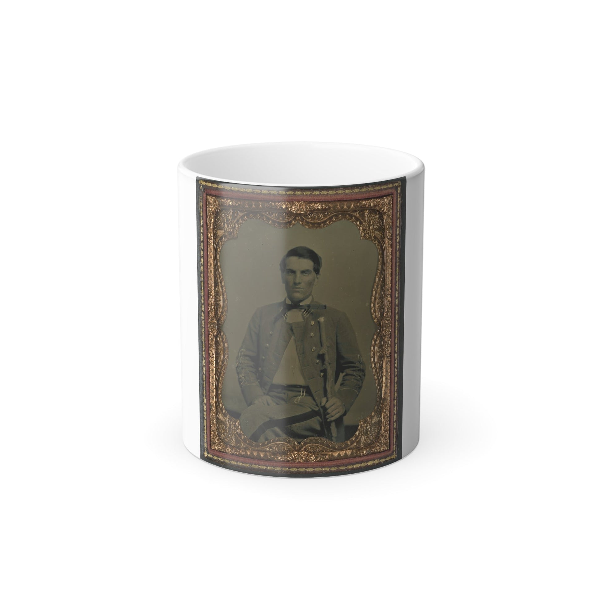 Major Charles Jones Green of Co. A, 47Th Virginia Infantry Regiment, in Uniform With Carved Cane (U.S. Civil War) Color Morphing Mug 11oz-11oz-The Sticker Space