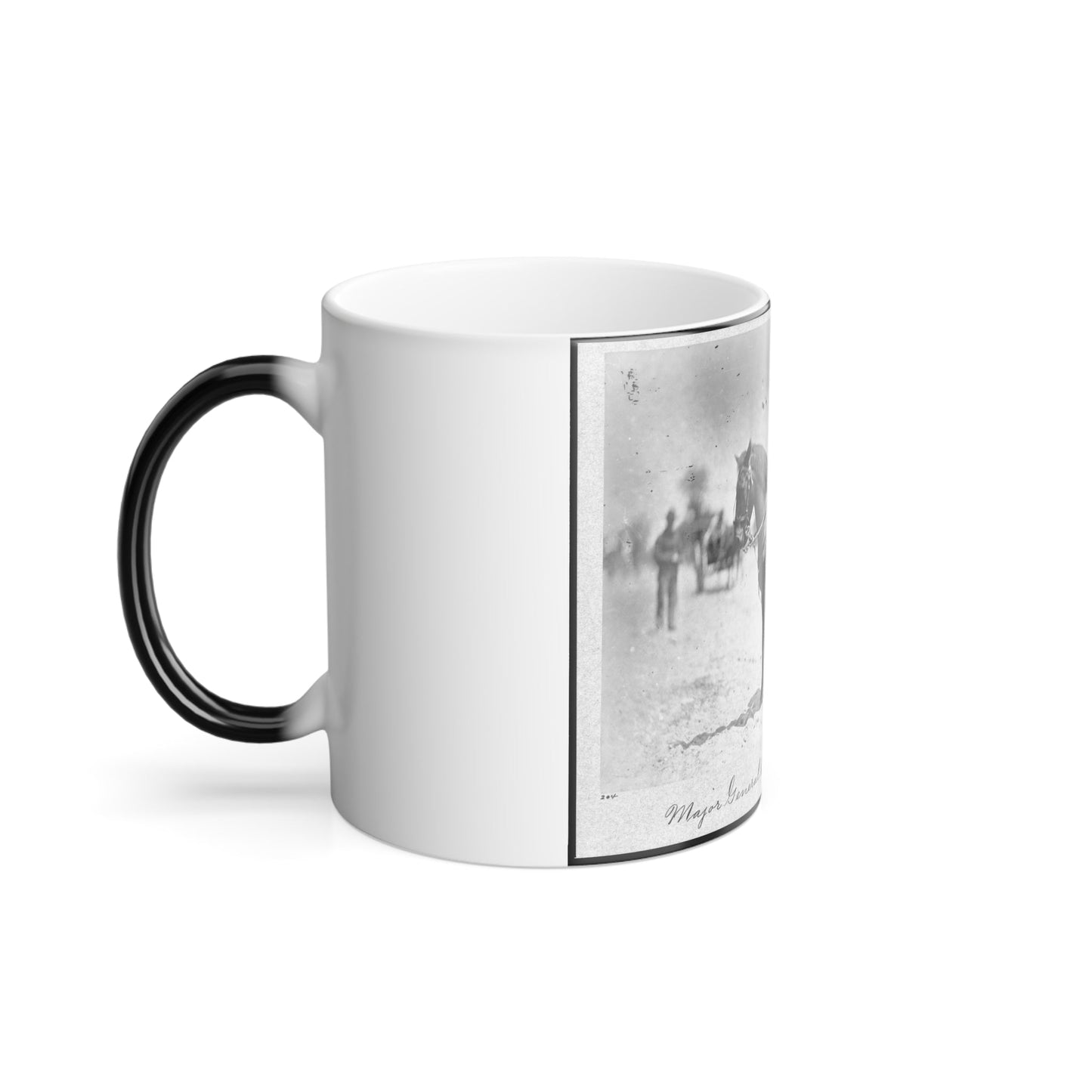 Major General Alexander Mcdowell Mccook, Full-Length Portrait Seated on Horseback, Facing Left (U.S. Civil War) Color Morphing Mug 11oz-11oz-The Sticker Space