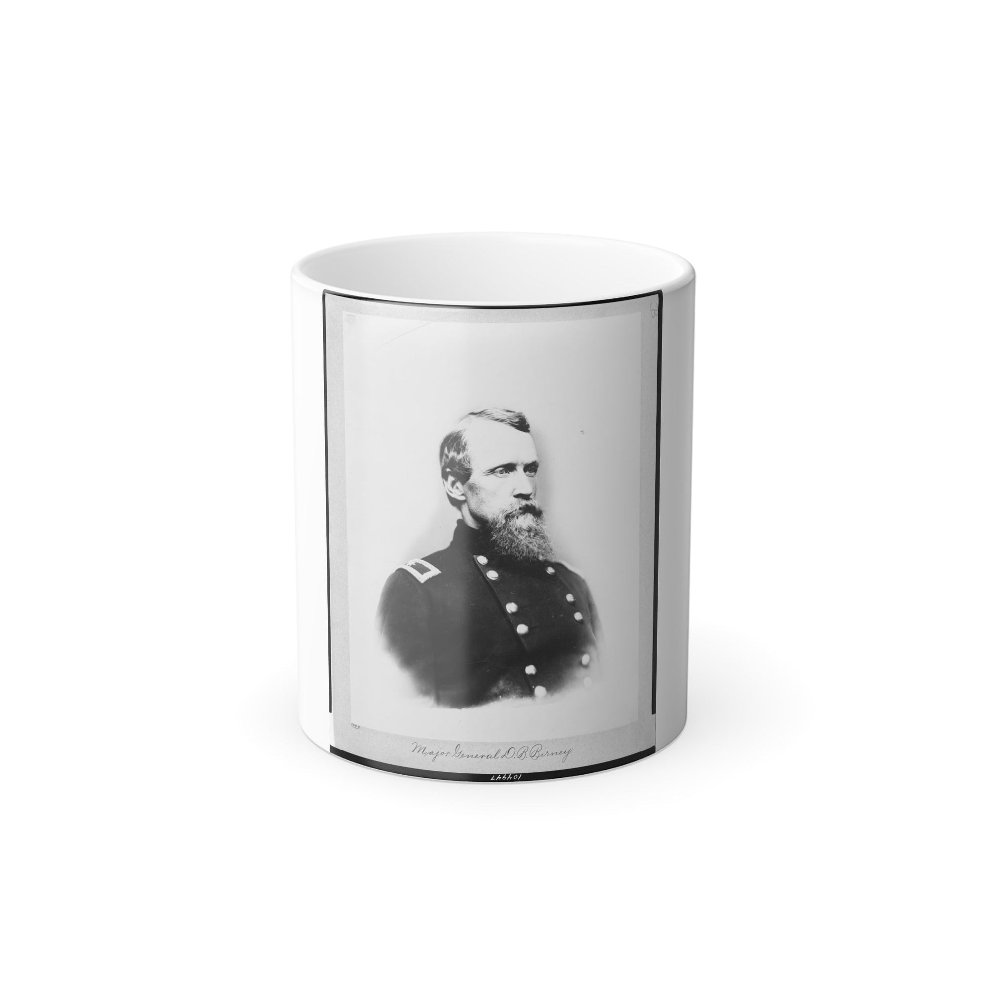 Major General D.B. Birney, Head-and-Shoulders Portrait, Facing Right (U.S. Civil War) Color Morphing Mug 11oz-11oz-The Sticker Space