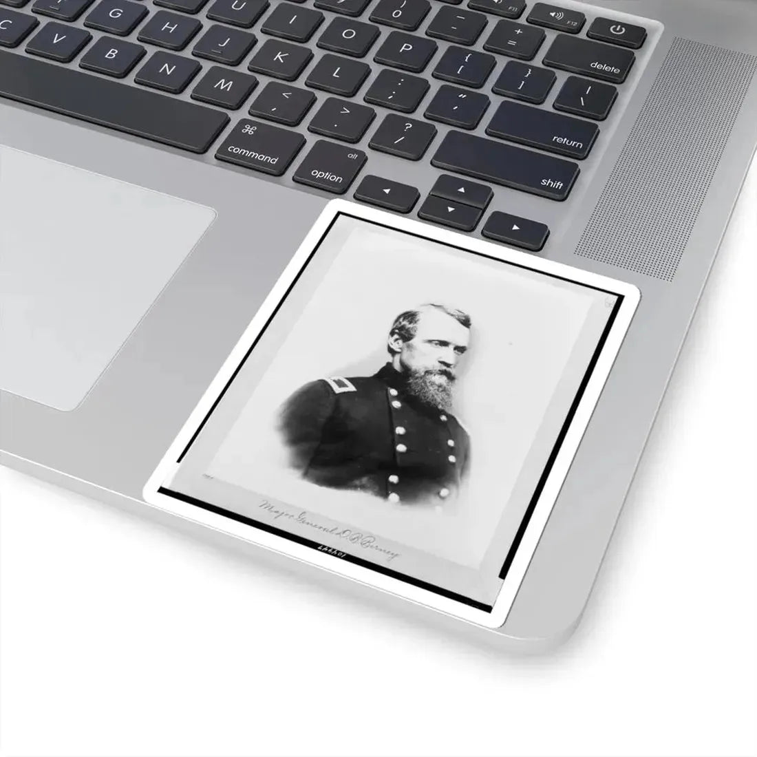 Major General D.B. Birney, Head-and-Shoulders Portrait, Facing Right (U.S. Civil War) STICKER Vinyl Kiss-Cut Decal - The Sticker Space