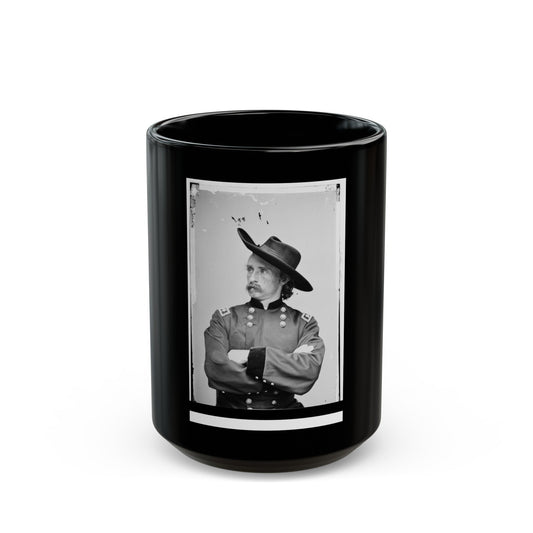 Major General George Armstrong Custer (U.S. Civil War) Black Coffee Mug-15oz-The Sticker Space