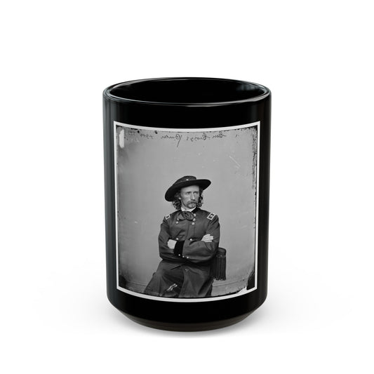 Major General George Armstrong Custer(2) (U.S. Civil War) Black Coffee Mug-15oz-The Sticker Space