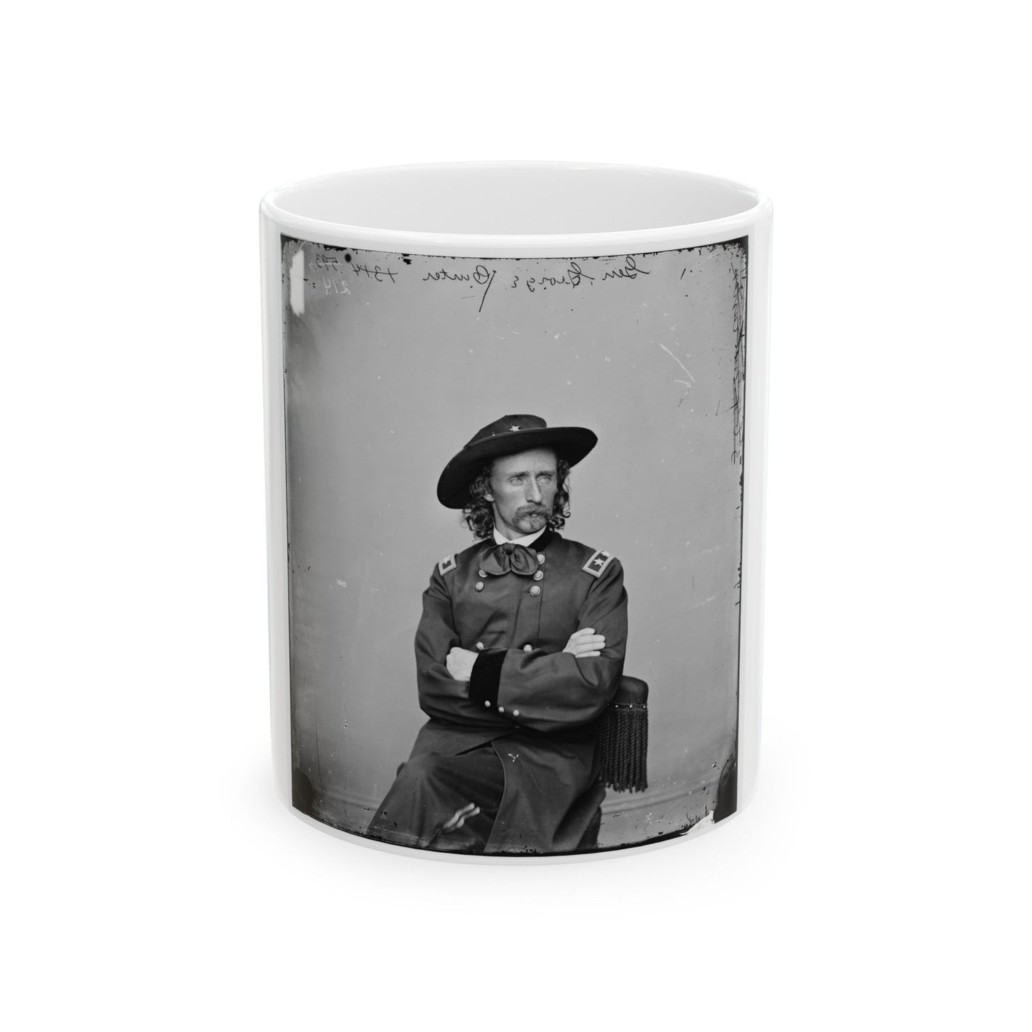 Major General George Armstrong Custer(2) (U.S. Civil War) White Coffee Mug-11oz-The Sticker Space