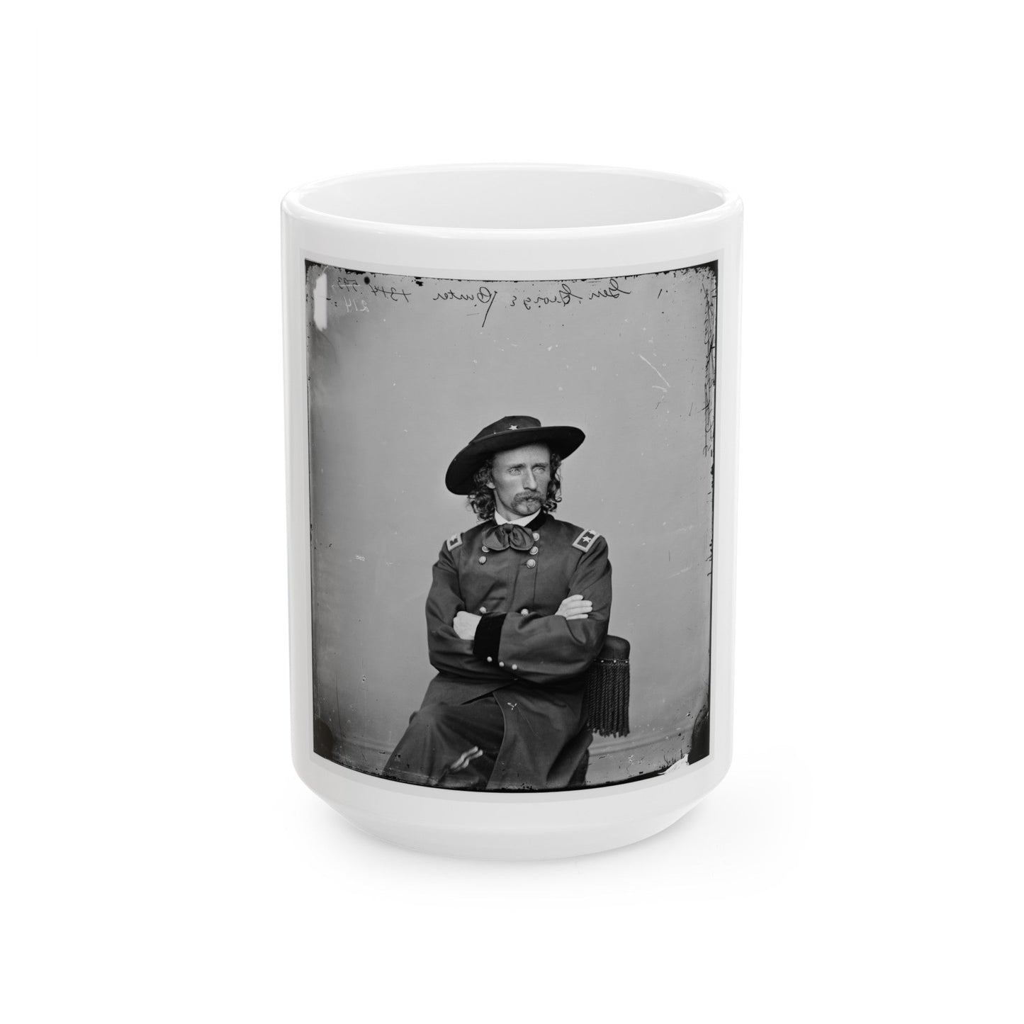 Major General George Armstrong Custer(2) (U.S. Civil War) White Coffee Mug-15oz-The Sticker Space