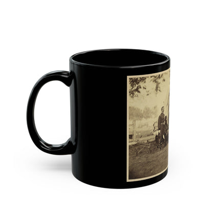 Major General Philip Sheridan And His Generals In Front Of Sheridan's Tent (U.S. Civil War) Black Coffee Mug-The Sticker Space