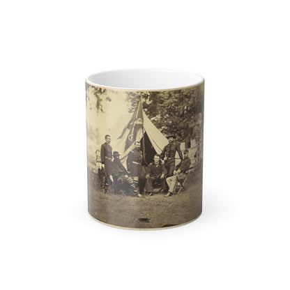 Major General Philip Sheridan and His Generals in Front of Sheridan's Tent (U.S. Civil War) Color Morphing Mug 11oz-11oz-The Sticker Space