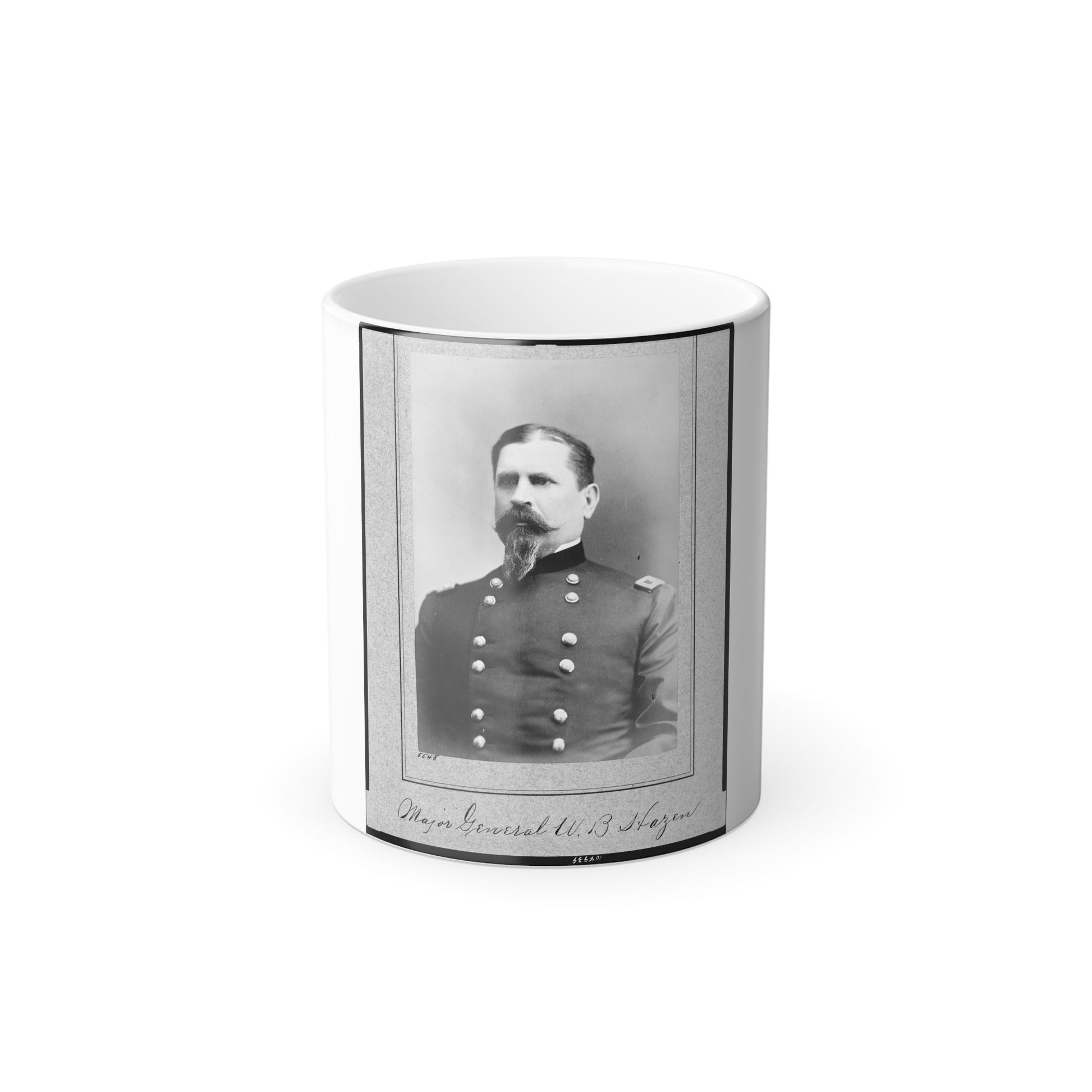 Major General W.B. Hazen, Half-Length Portrait, Facing Left (U.S. Civil War) Color Morphing Mug 11oz-11oz-The Sticker Space