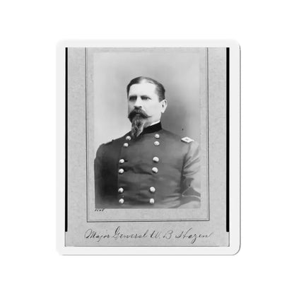 Major General W.B. Hazen, Half-Length Portrait, Facing Left (U.S. Civil War) Refrigerator Magnet 2 Inch Die-Cut - The Sticker Space