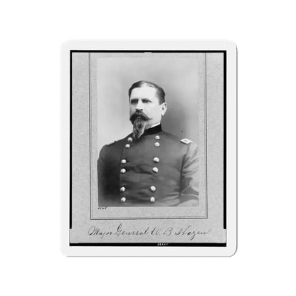 Major General W.B. Hazen, Half-Length Portrait, Facing Left (U.S. Civil War) Refrigerator Magnet 3 Inch Die-Cut - The Sticker Space