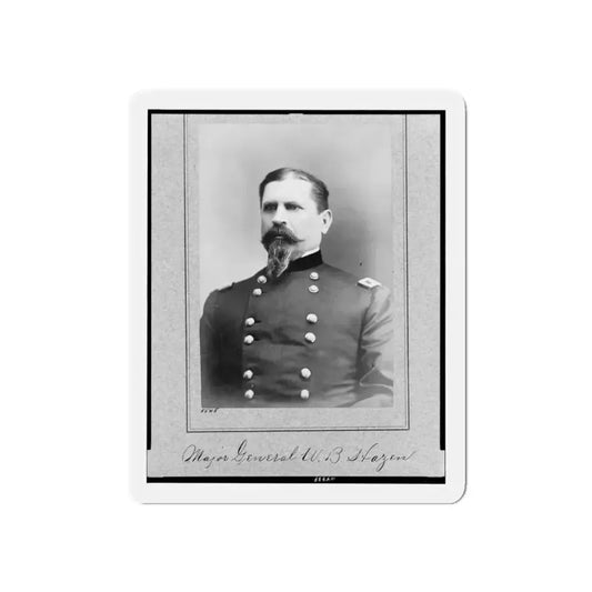 Major General W.B. Hazen, Half-Length Portrait, Facing Left (U.S. Civil War) Refrigerator Magnet 6 Inch Die-Cut - The Sticker Space