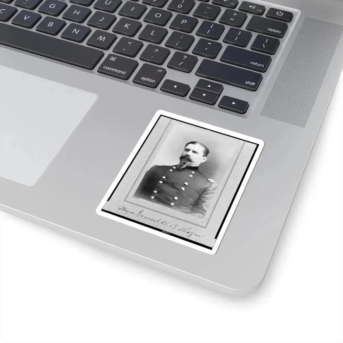 Major General W.B. Hazen, Half-Length Portrait, Facing Left (U.S. Civil War) STICKER Vinyl Kiss-Cut Decal - The Sticker Space