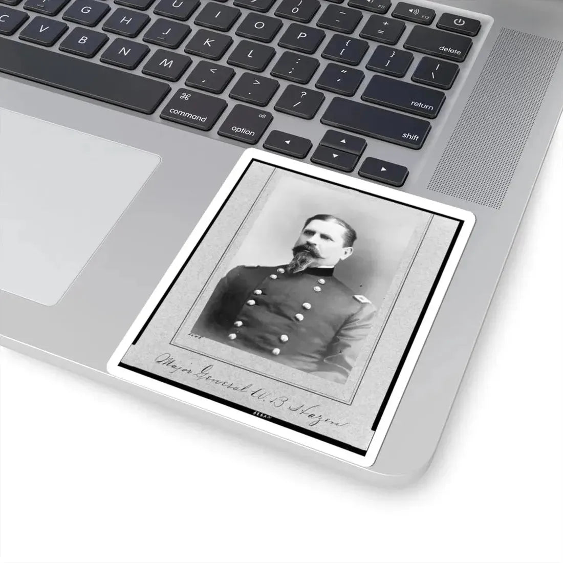 Major General W.B. Hazen, Half-Length Portrait, Facing Left (U.S. Civil War) STICKER Vinyl Kiss-Cut Decal - The Sticker Space
