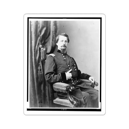 Major General Winfield S. Hancock, Three-Quarter Length Portrait, Seated, Facing Front (U.S. Civil War) STICKER Vinyl Kiss-Cut Decal 3 Inch White - The Sticker Space