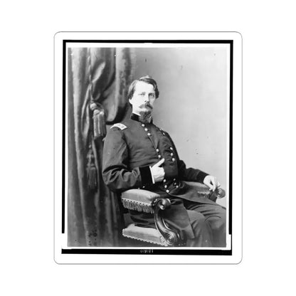 Major General Winfield S. Hancock, Three-Quarter Length Portrait, Seated, Facing Front (U.S. Civil War) STICKER Vinyl Kiss-Cut Decal 6 Inch White - The Sticker Space