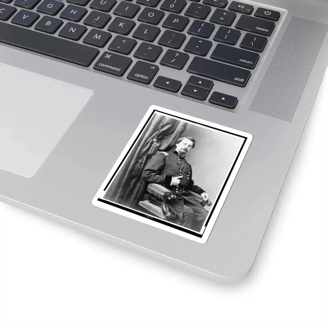 Major General Winfield S. Hancock, Three-Quarter Length Portrait, Seated, Facing Front (U.S. Civil War) STICKER Vinyl Kiss-Cut Decal - The Sticker Space