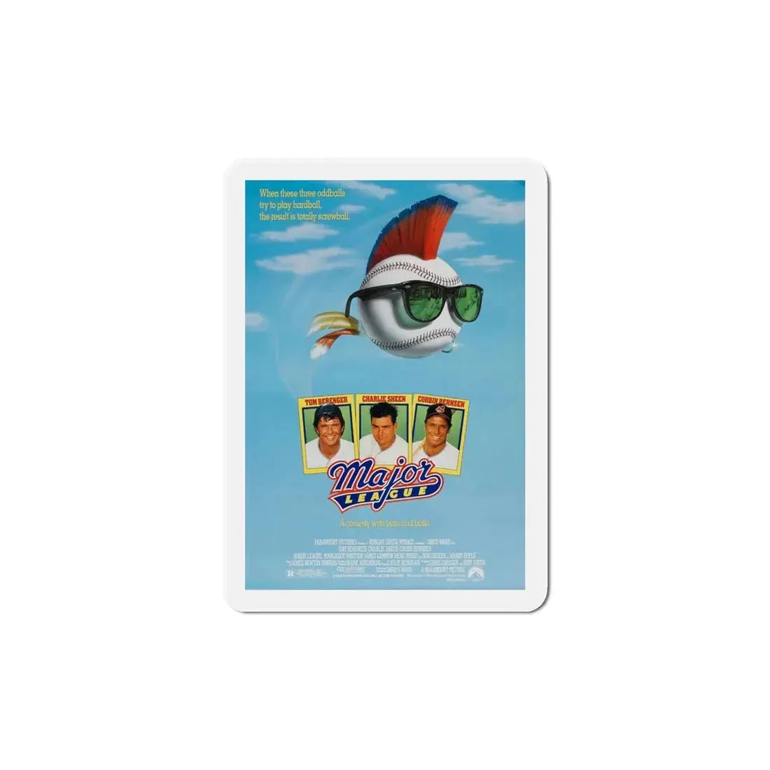 Major League 1989 Movie Poster Refrigerator Magnet 6 Inch - The Sticker Space
