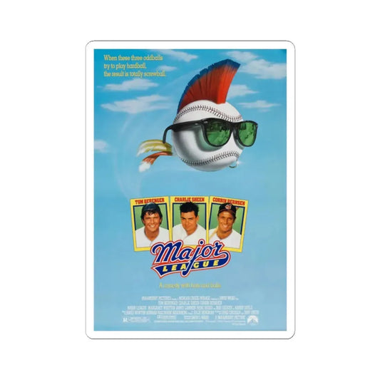 Major League 1989 Movie Poster - STICKER Vinyl Kiss-Cut Decal 2 Inch White - The Sticker Space