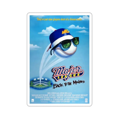 Major League Back to the Minors 1998 Movie Poster STICKER Vinyl Die-Cut Decal 2 Inch - The Sticker Space