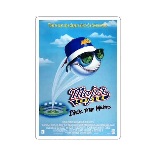 Major League Back to the Minors 1998 Movie Poster STICKER Vinyl Die-Cut Decal 2 Inch - The Sticker Space