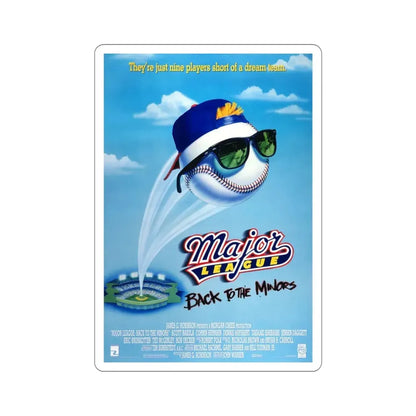 Major League Back to the Minors 1998 Movie Poster STICKER Vinyl Die-Cut Decal 4 Inch - The Sticker Space