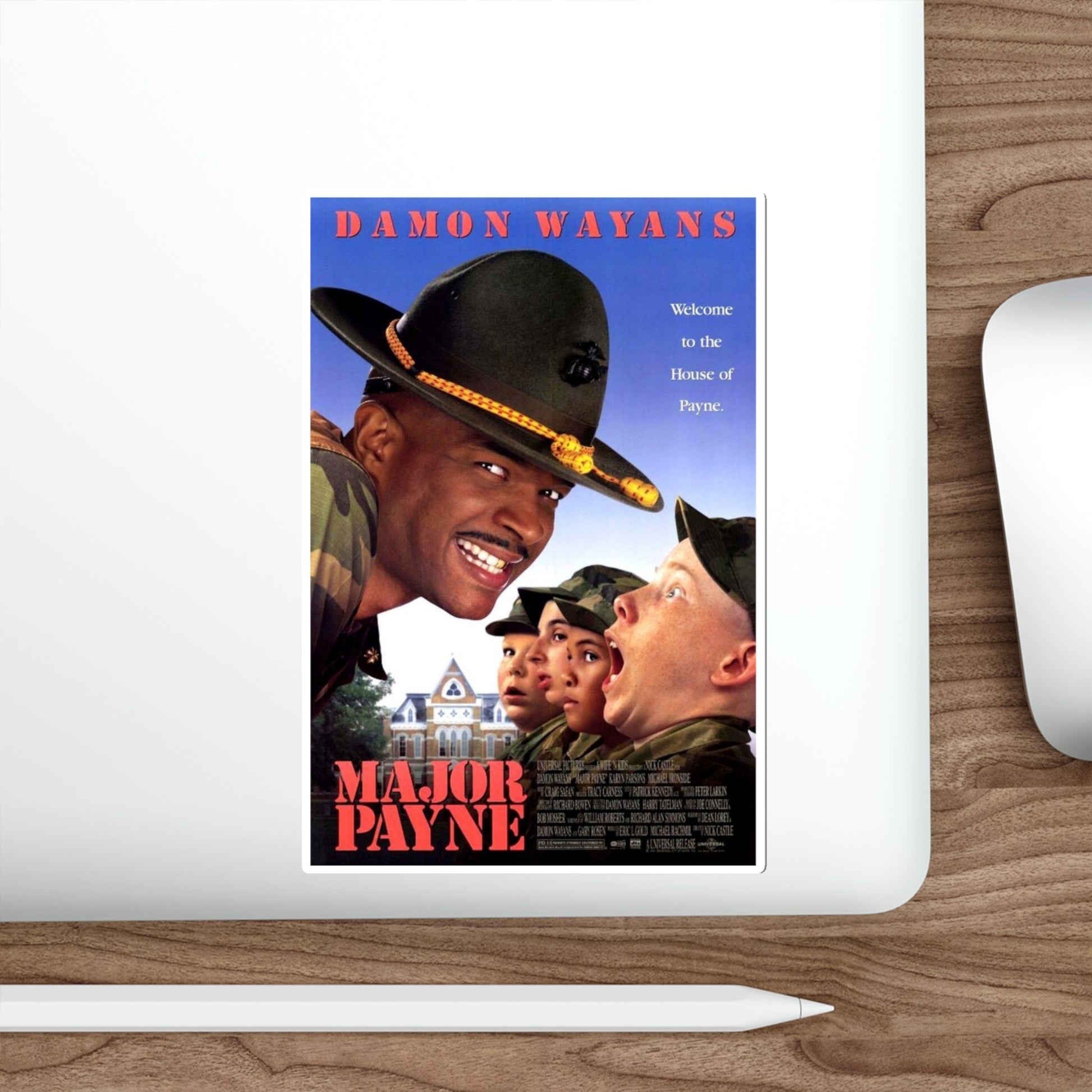 Major Payne 1995 Movie Poster STICKER Vinyl Die-Cut Decal-The Sticker Space