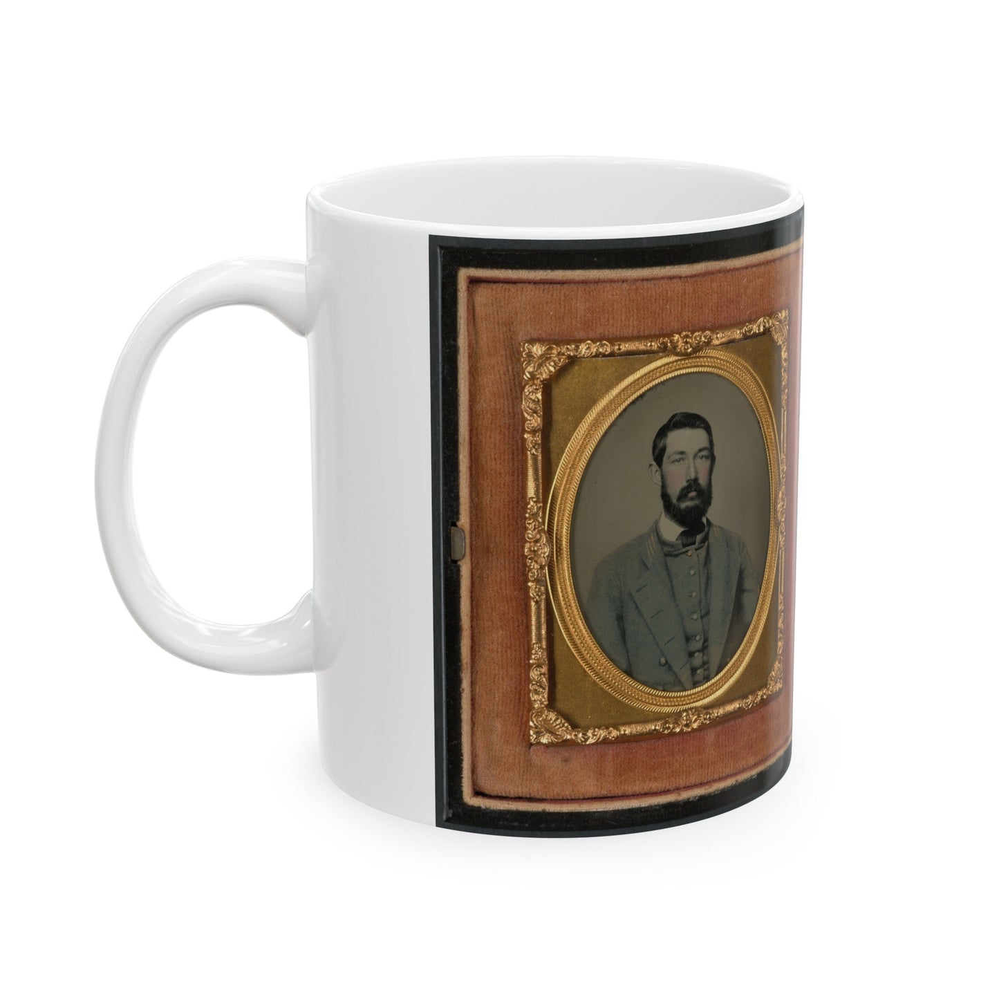 Major Robert Olin Peatross Of Co. E, 30th Virginia Infantry Regiment And Field And Staff With Sword (U.S. Civil War) White Coffee Mug-The Sticker Space