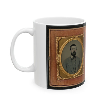 Major Robert Olin Peatross Of Co. E, 30th Virginia Infantry Regiment And Field And Staff With Sword (U.S. Civil War) White Coffee Mug-The Sticker Space