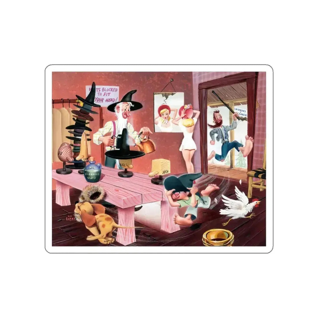 Make Mine Music calendar illustration (Magazine Illustration) STICKER Vinyl Die-Cut Decal White Die-Cut 5 Inch - The Sticker Space