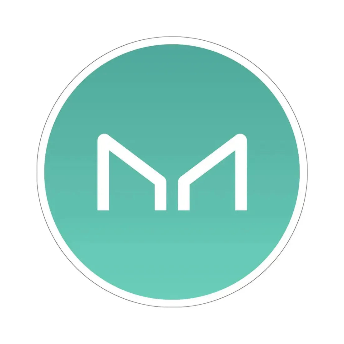 MAKER MKR (Cryptocurrency) STICKER Vinyl Die-Cut Decal 6 Inch - The Sticker Space