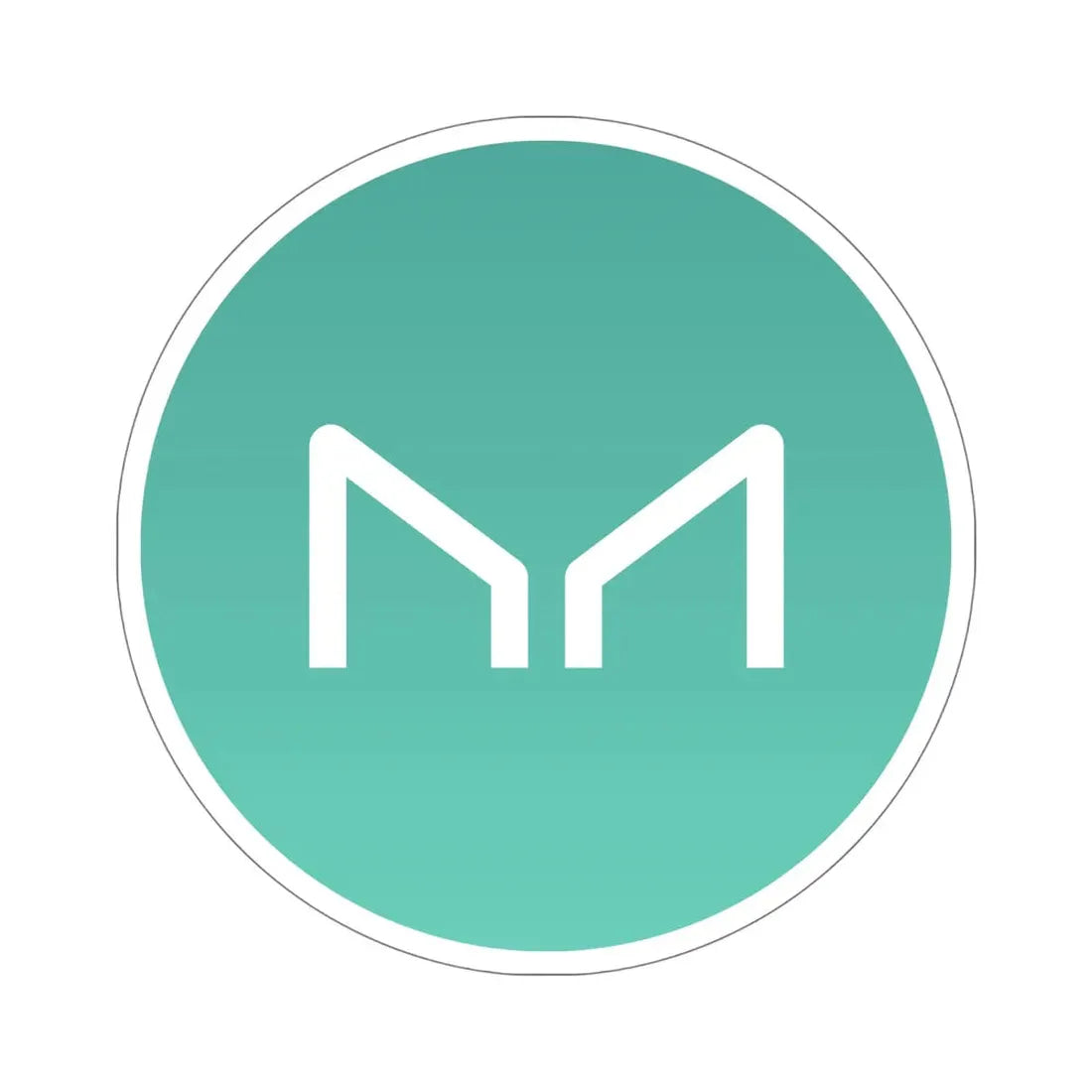 MAKER MKR (Cryptocurrency) STICKER Vinyl Die-Cut Decal - The Sticker Space