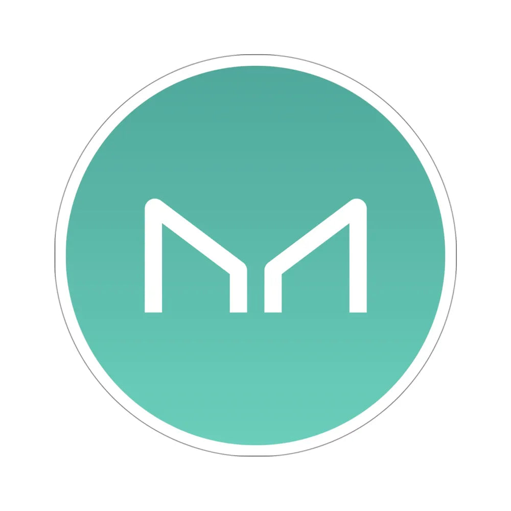 MAKER MKR (Cryptocurrency) STICKER Vinyl Die-Cut Decal - The Sticker Space