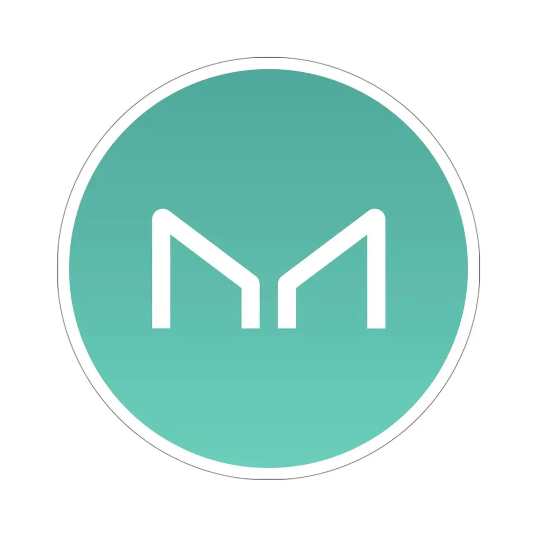 MAKER MKR (Cryptocurrency) STICKER Vinyl Die-Cut Decal - The Sticker Space