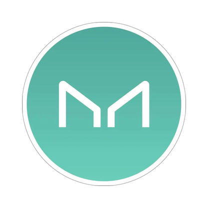 MAKER MKR (Cryptocurrency) STICKER Vinyl Die-Cut Decal - The Sticker Space