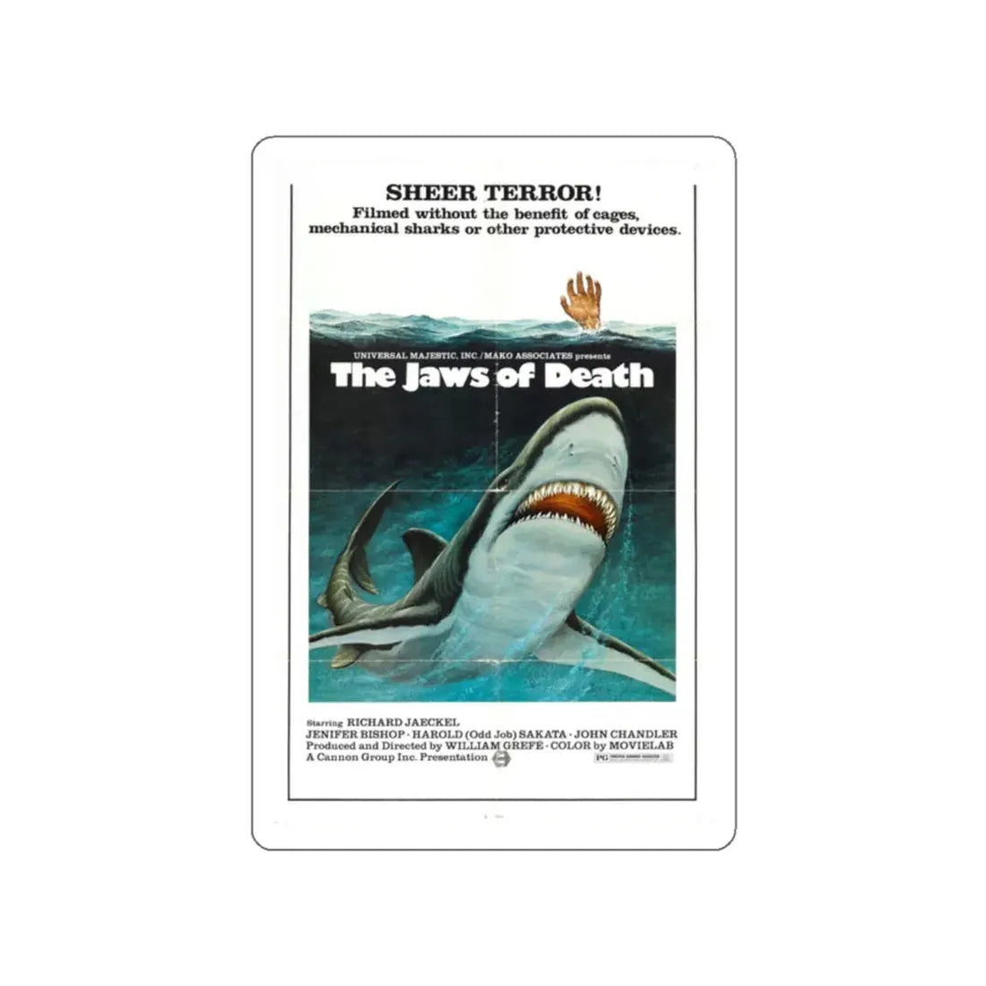 MAKO THE JAWS OF DEATH 1976 Movie Poster STICKER Vinyl Die-Cut Decal - The Sticker Space