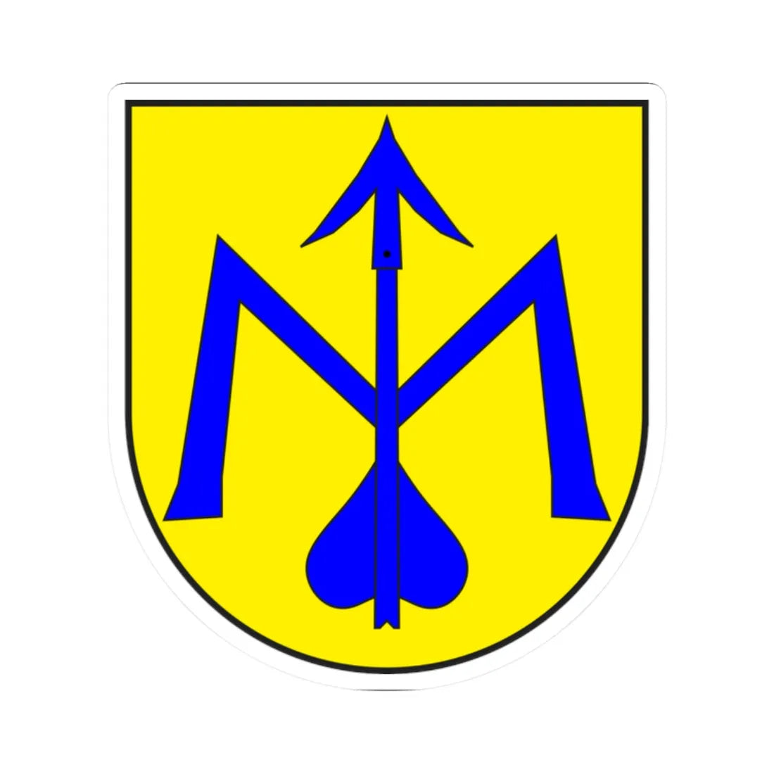 Maladers wappen (Switzerland) (Coat of Arms) STICKER Vinyl Kiss-Cut Decal 2 Inch White - The Sticker Space